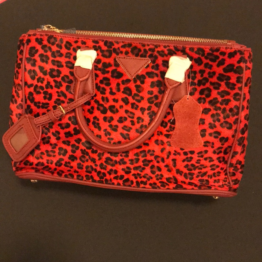 New Red Leopard Bag